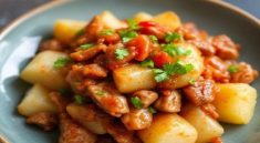Sambal Goreng Potatoes with Chicken Liver and Gizzard