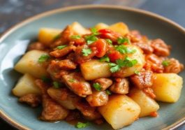Sambal Goreng Potatoes with Chicken Liver and Gizzard