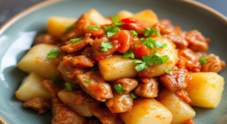 Sambal Goreng Potatoes with Chicken Liver and Gizzard