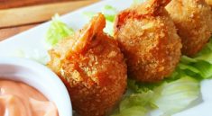 Crispy Potato Balls with Shrimp Filling