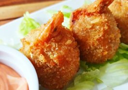 Crispy Potato Balls with Shrimp Filling