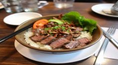 Rice Bowl Sliced Beef A Flavorful Dish At Le Stanze Bistrot Cafe