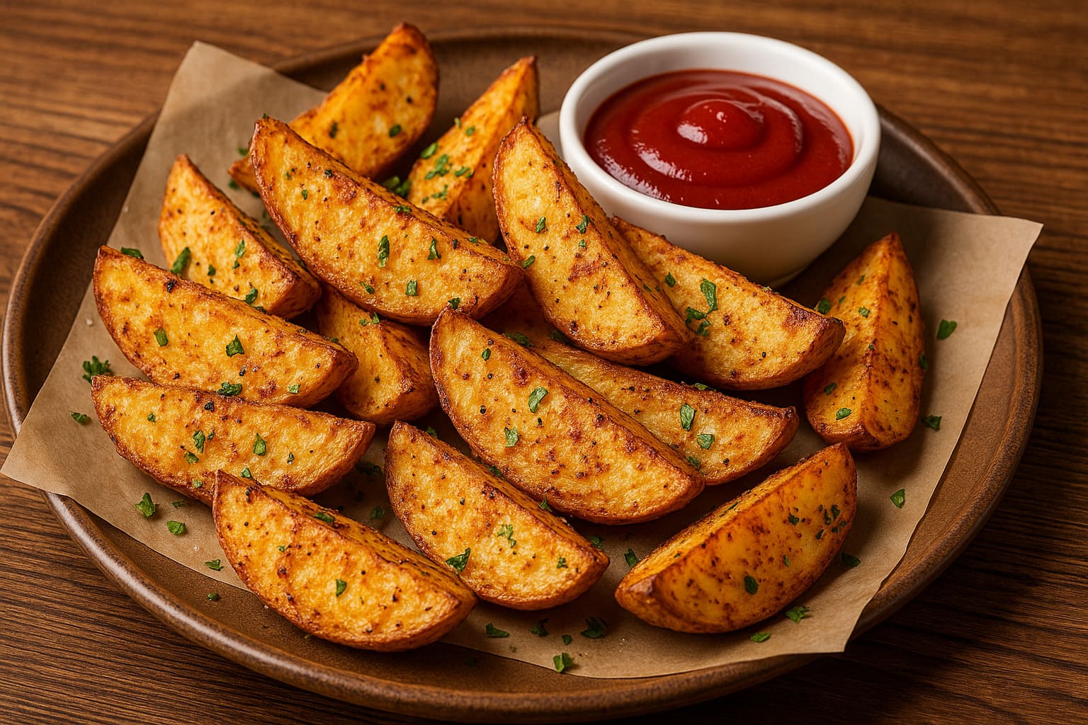 Baked Potato Wedges Crispy Comfort with Every Bite