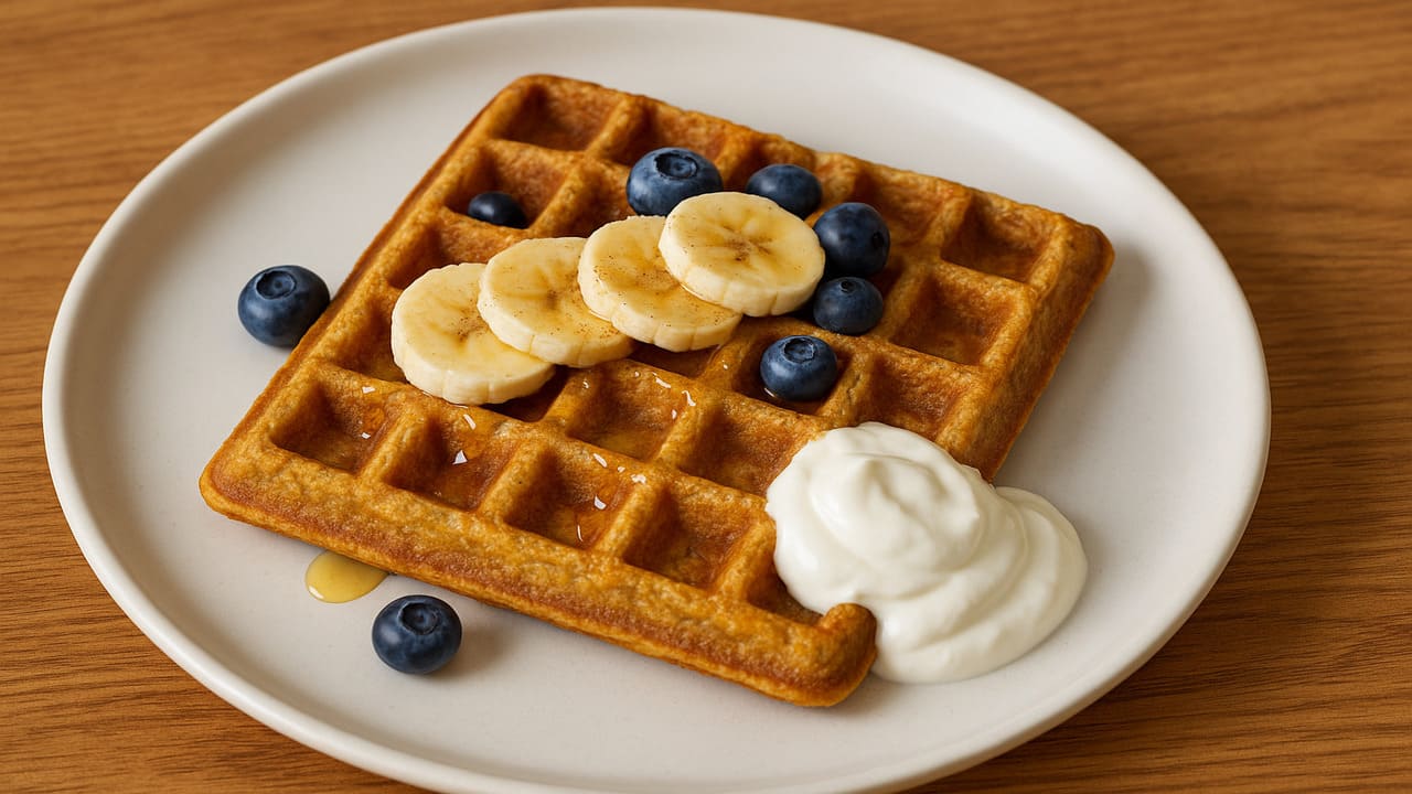 Banana Oat Waffle A Wholesome Twist on Classic Comfort from Le Stanze Bistrot Cafe