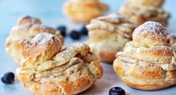 Dalgona Coco Pandan Cream Puffs by Le Stanze Bistrot Caef