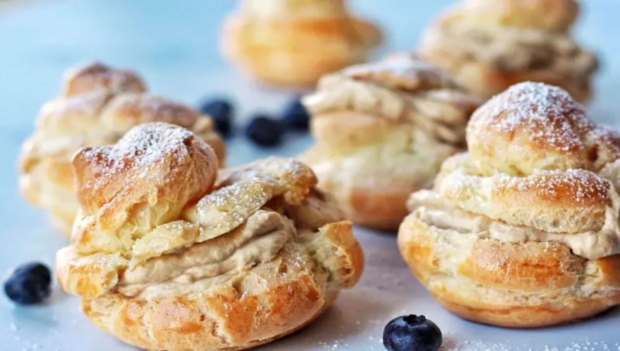 Dalgona Coco Pandan Cream Puffs by Le Stanze Bistrot Cafe