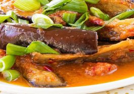 Spicy Stir-Fried Eggplant with Shrimp Paste and Kaffir Lime Leaves