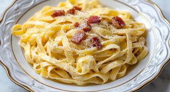 Fettuccine Carbonara Recipe by Le Stanze Bistrot Cafe