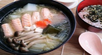 Miso Soup with Salmon Belly at Le Stanze Bistrot Cafe