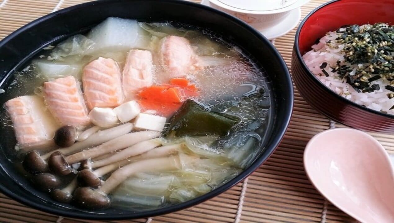 Miso Soup with Salmon Belly at Le Stanze Bistrot Cafe