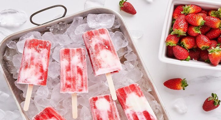 Strawberry Milk Ice Pops from Le Stanze Bistrot Cafe