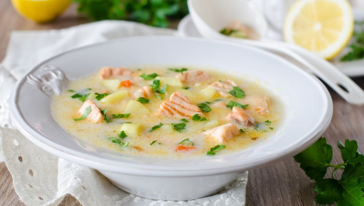 Miso Soup Salmon A Comforting Delight at Le Stanze Bistrot Cafe