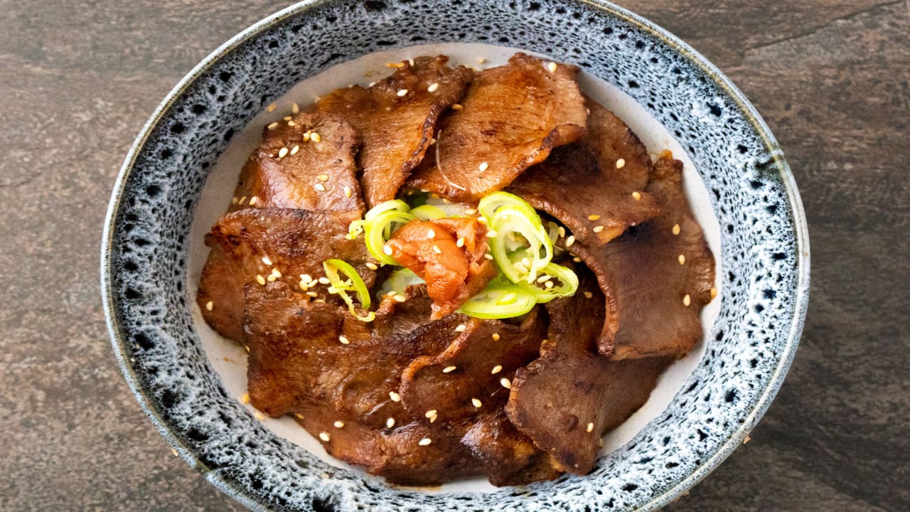 Gyutandon Savory Beef Tongue Bowl by Le Stanze Bistrot Cafe