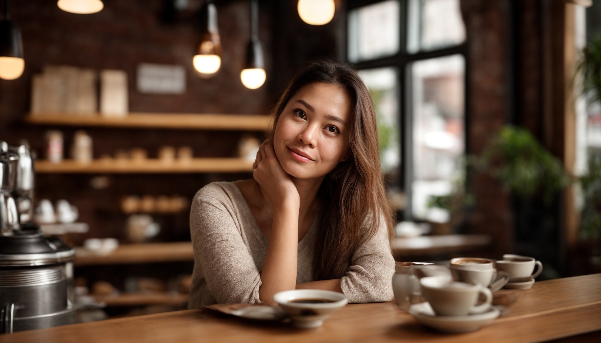 Barista preparing artisan coffee at a hidden gem cafe counter with small plates arranged nearby